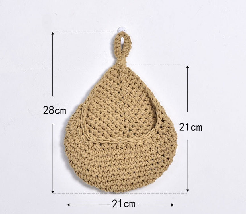 Cotton Woven Wall Hanging Storage Basket