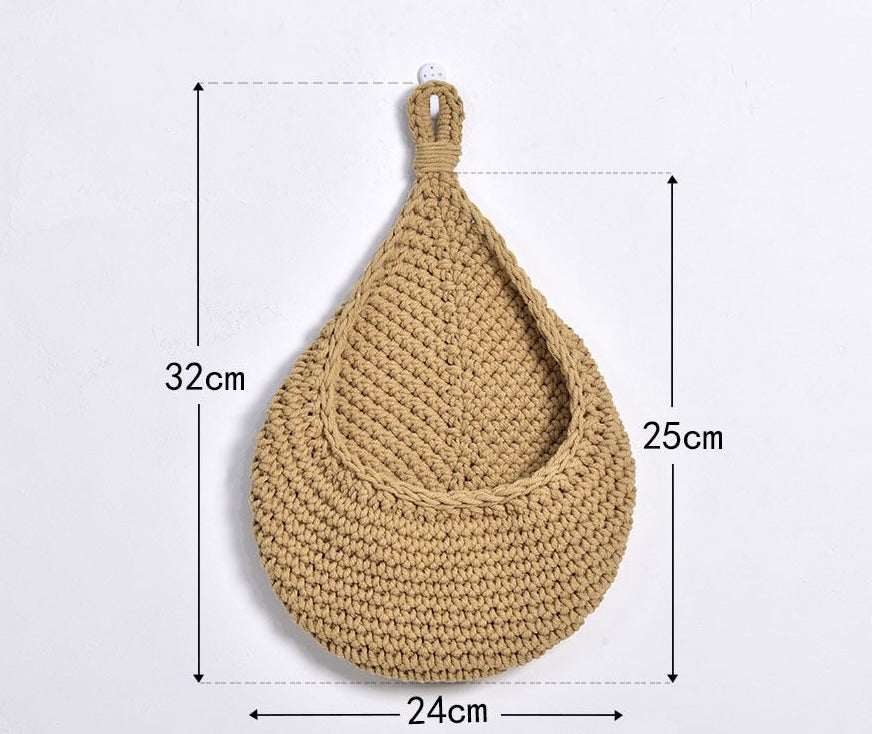 Cotton Woven Wall Hanging Storage Basket