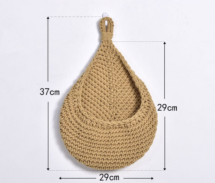 Cotton Woven Wall Hanging Storage Basket