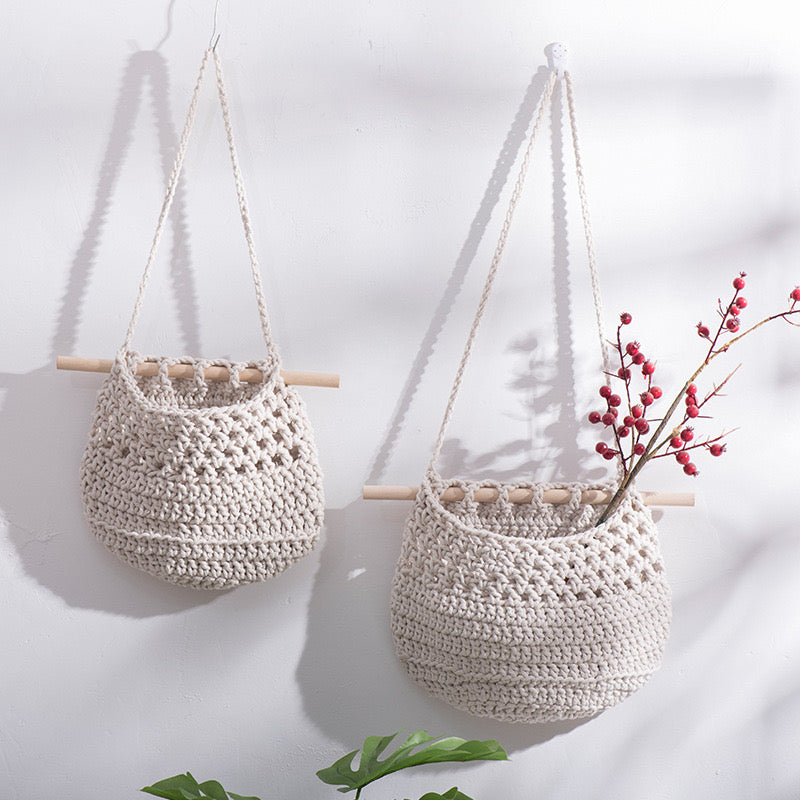 Cotton Woven Wall Hanging Storage Basket