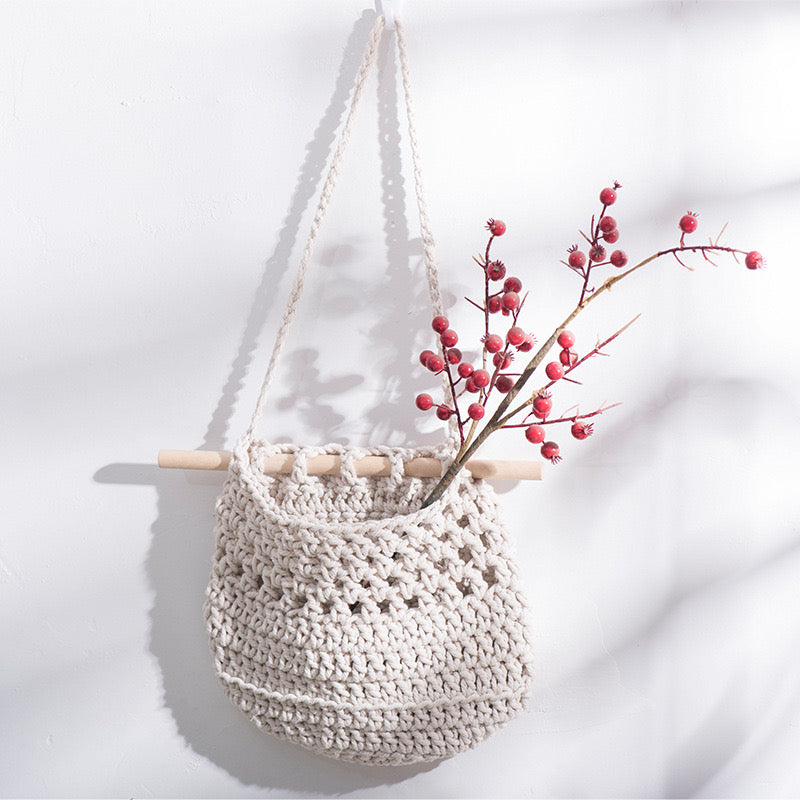 Cotton Woven Wall Hanging Storage Basket