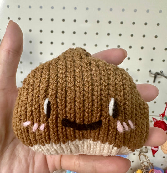 Crochet Chestnut Pouch(10 cm/4 inch*7.8 cm/3 inch)