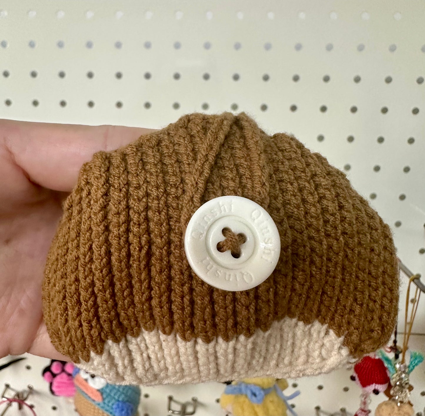 Crochet Chestnut Pouch(10 cm/4 inch*7.8 cm/3 inch)