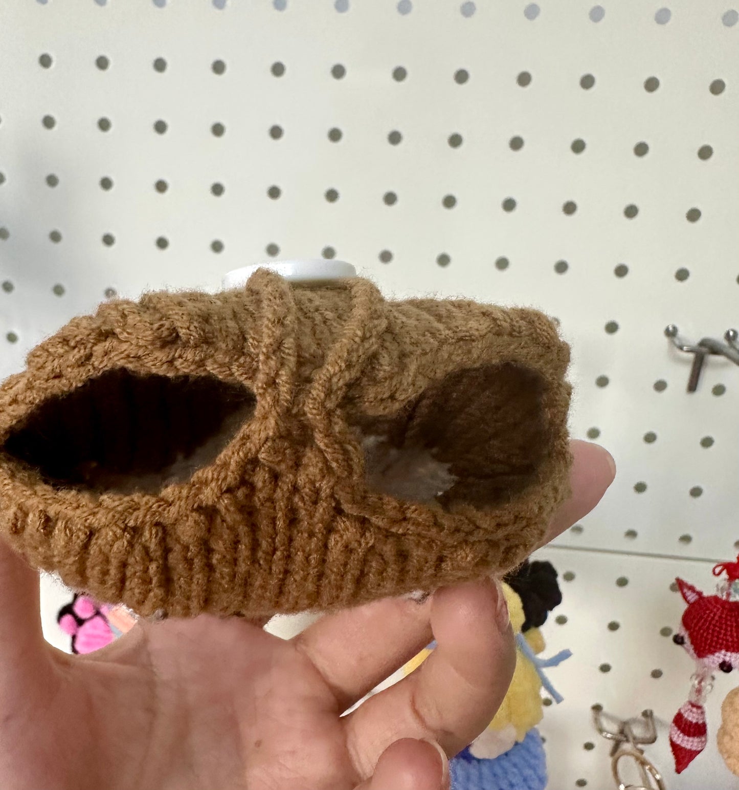 Crochet Chestnut Pouch(10 cm/4 inch*7.8 cm/3 inch)