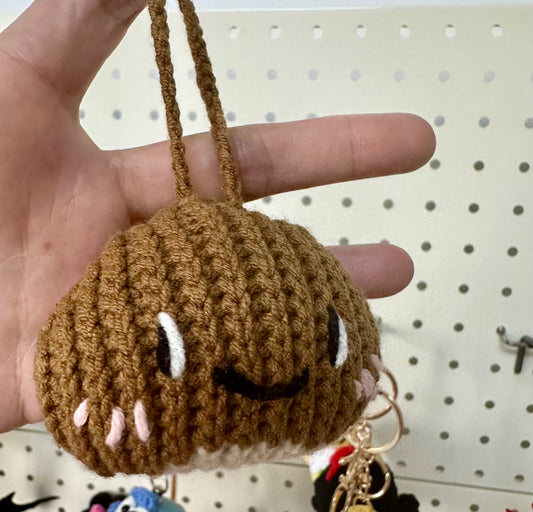 Crochet Chestnut Keychain(6.5 cm/2.5 inch*5 cm/2 inch)