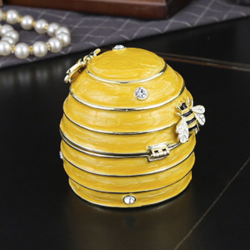 Hand Enameled Jewelry Box- Beehive(6.2*6.4 cm/2.4*2.5 inch)