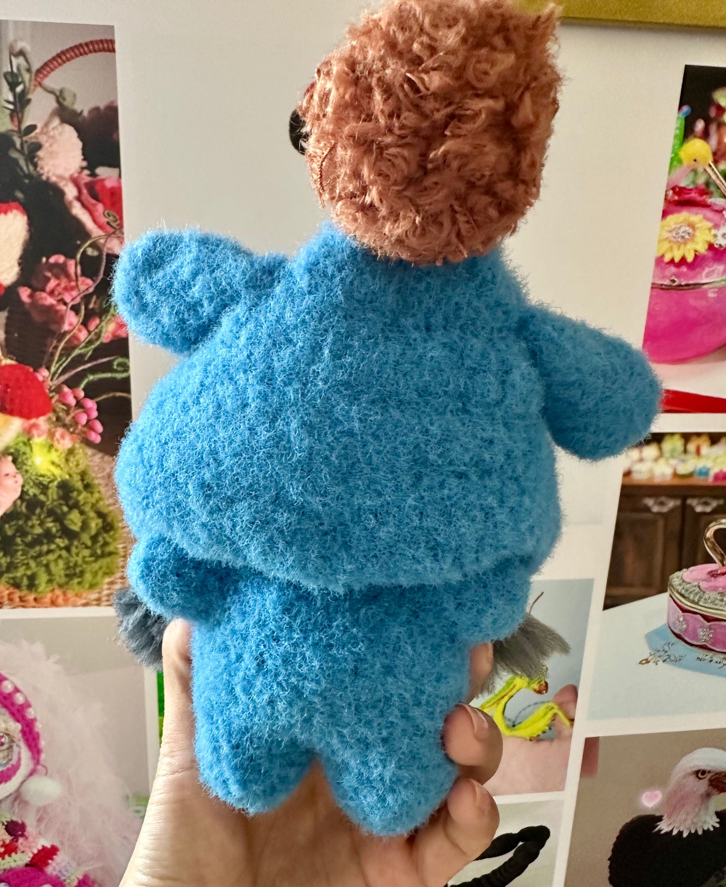 Crochet Magnetic Doll/Girl with Eeyore Pajamas(15 cm/6 inch)