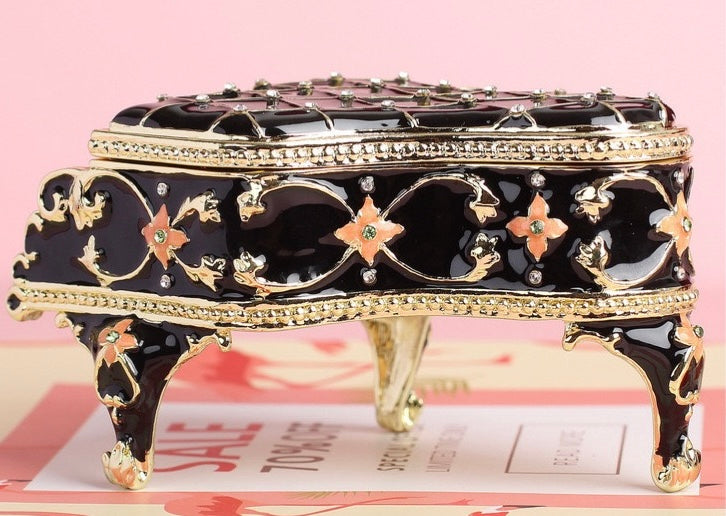 Hand Enameled Jewelry Box- Piano(9*6.5*5.5 cm/3.5*2.6*2.2 inch)