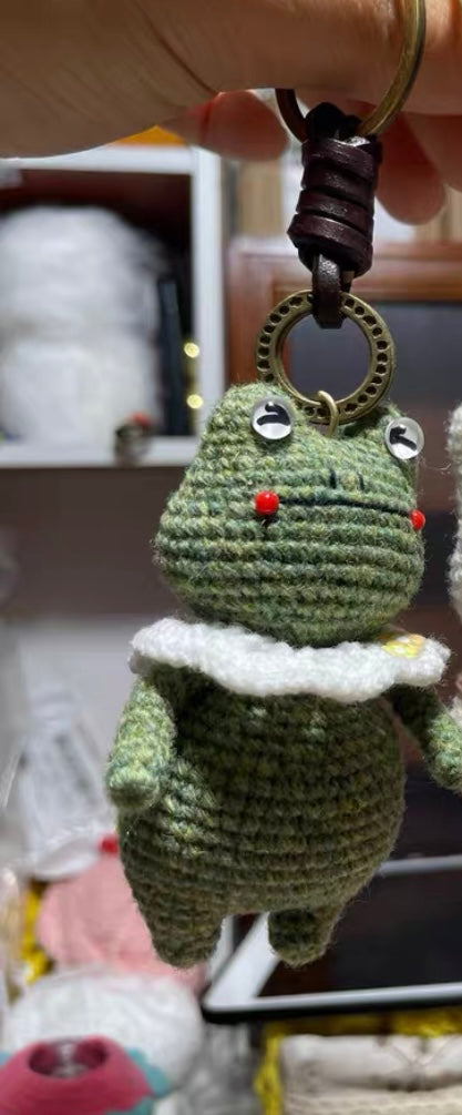 Crochet Frog/Wool for frog/Cotton for Scarf