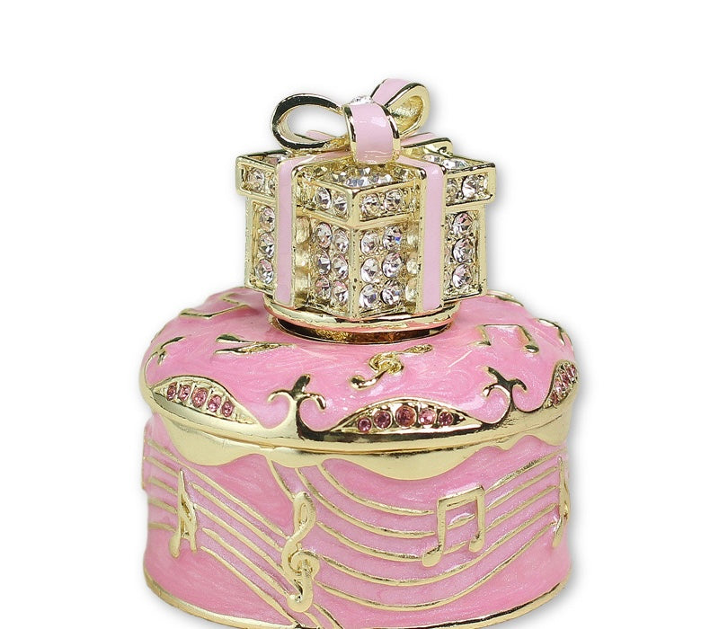 Hand Enameled Music Box- Gift Box/Piano(5.5*5.5*5.5 cm/2.2*2.2*2.2 inch)