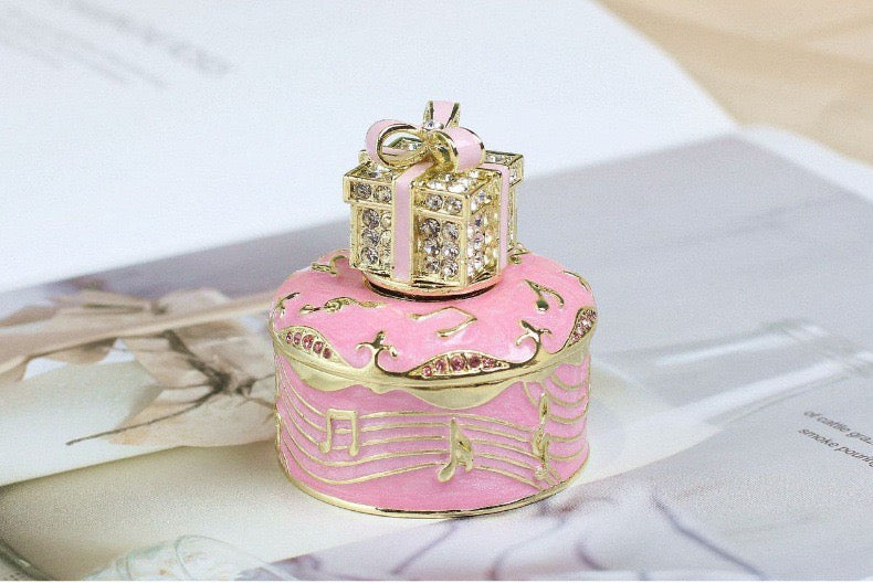 Hand Enameled Music Box- Gift Box/Piano(5.5*5.5*5.5 cm/2.2*2.2*2.2 inch)