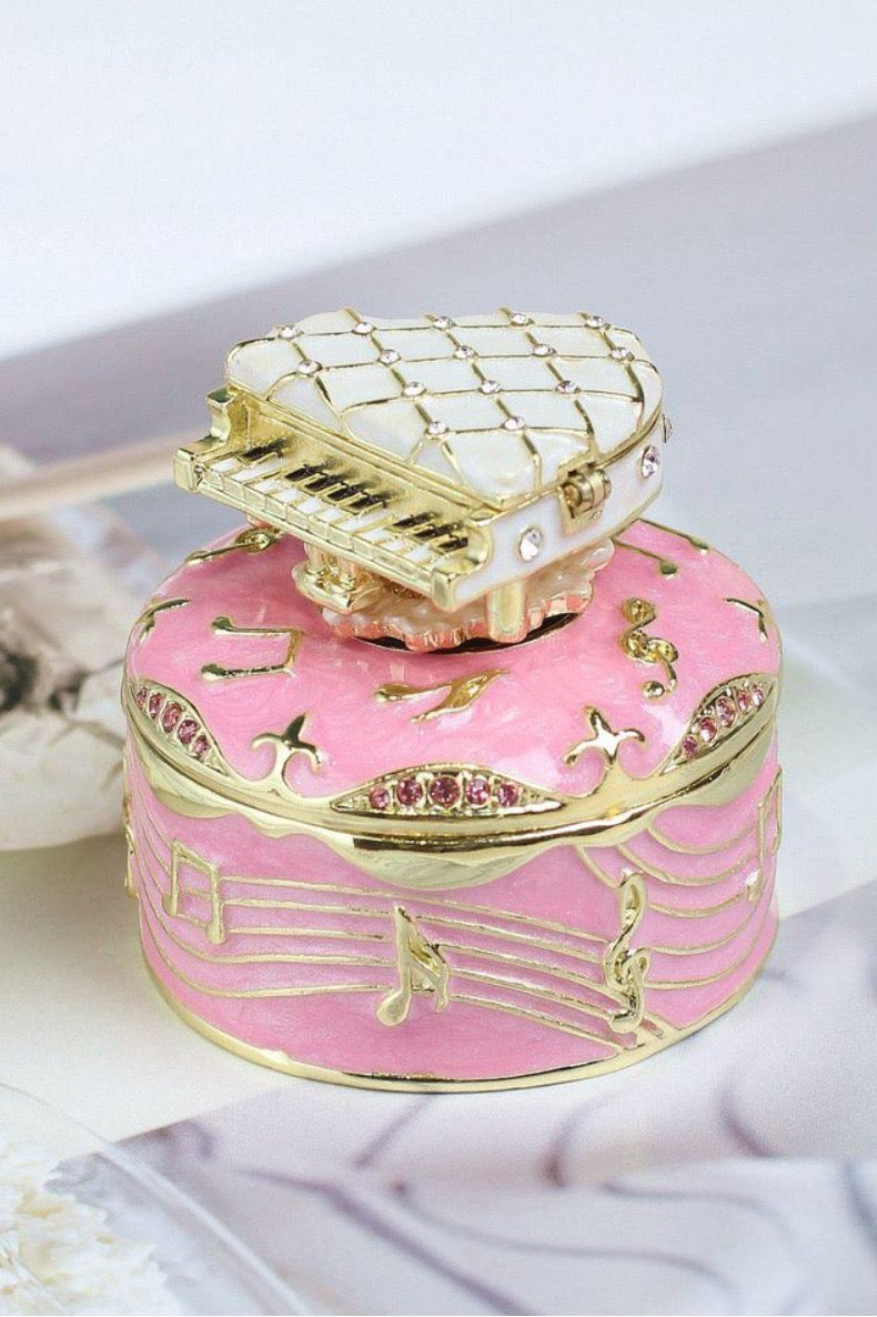 Hand Enameled Music Box- Gift Box/Piano(5.5*5.5*5.5 cm/2.2*2.2*2.2 inch)