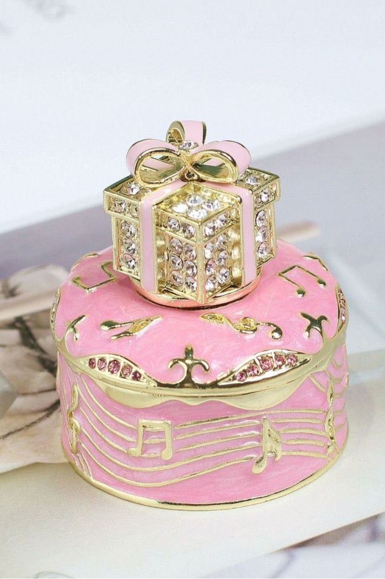 Hand Enameled Music Box- Gift Box/Piano(5.5*5.5*5.5 cm/2.2*2.2*2.2 inch)