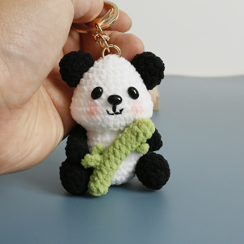 Panda with Bamboo Keychain