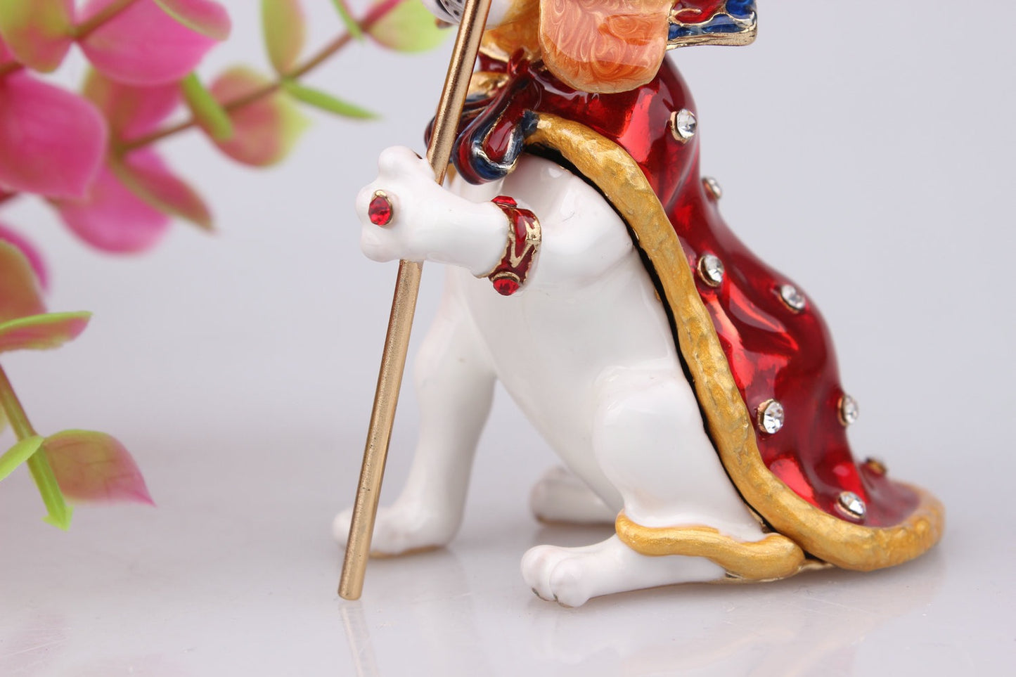 Hand Enameled Jewelry Box- Dog King(6*10 cm/2.4*3.9 inch)