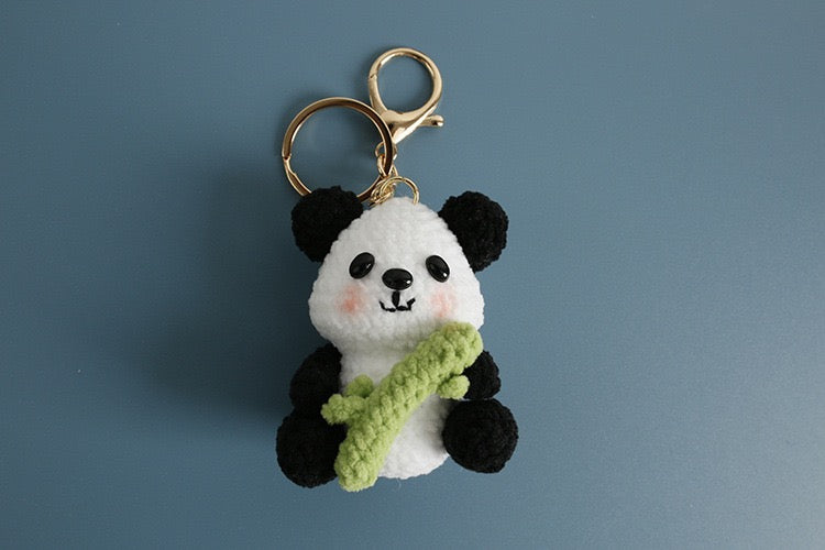 Panda with Bamboo Keychain