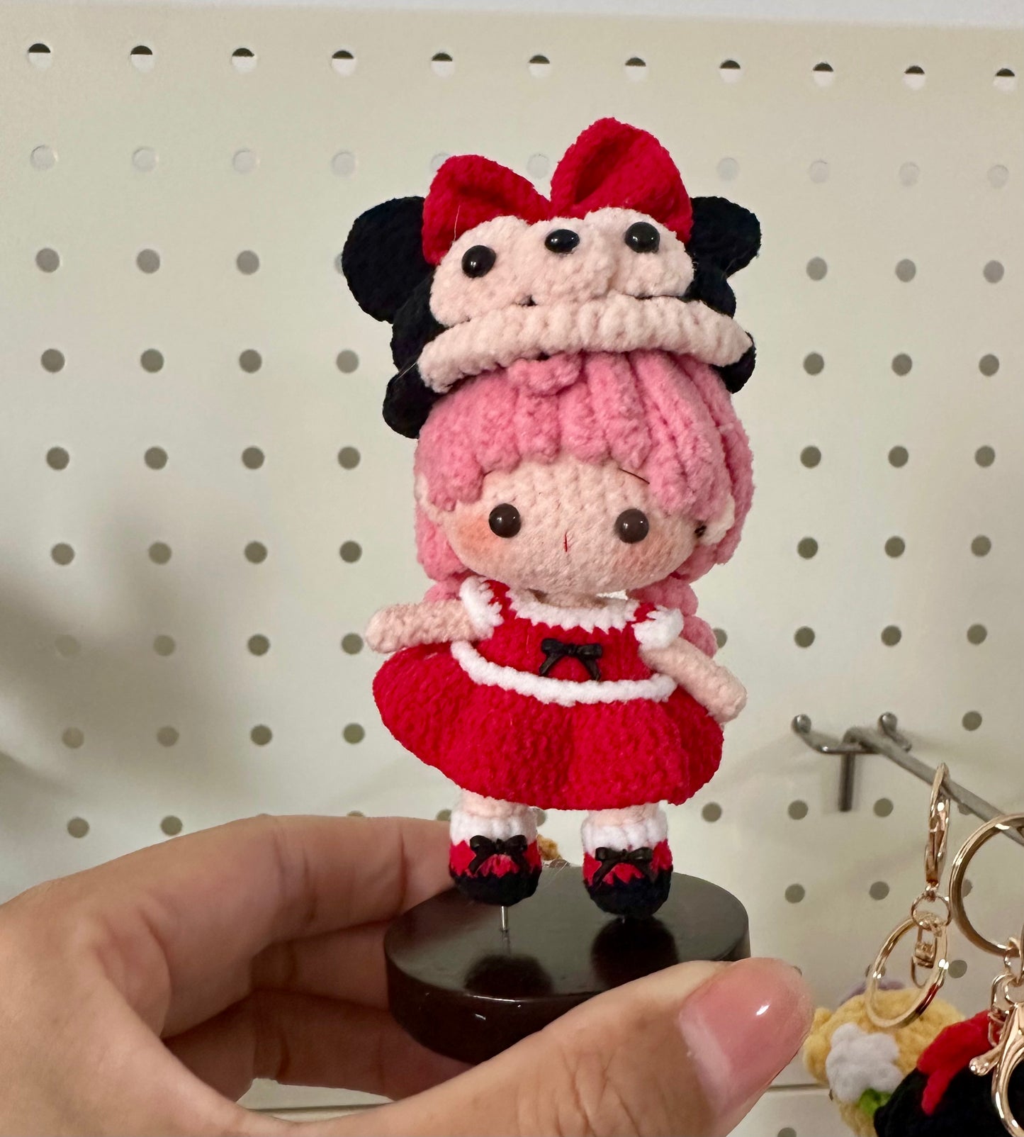 Crochet Mini Girl/Magnetic/Fishman/Melody/Kuromi/Panda/Frog/Dog/Tiger/ChinseLion/Cow/Hello Kitty/Capybara/MickyMouse/Micro Crochet