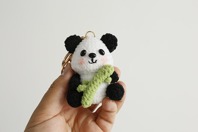 Panda with Bamboo Keychain