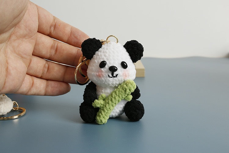 Panda with Bamboo Keychain