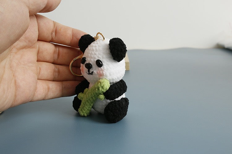 Panda with Bamboo Keychain