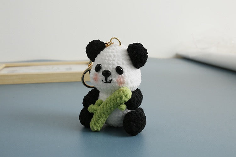 Panda with Bamboo Keychain