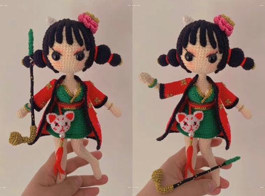 Crochet Fox Girl/Mini Girl(22 cm/8.7 inch)