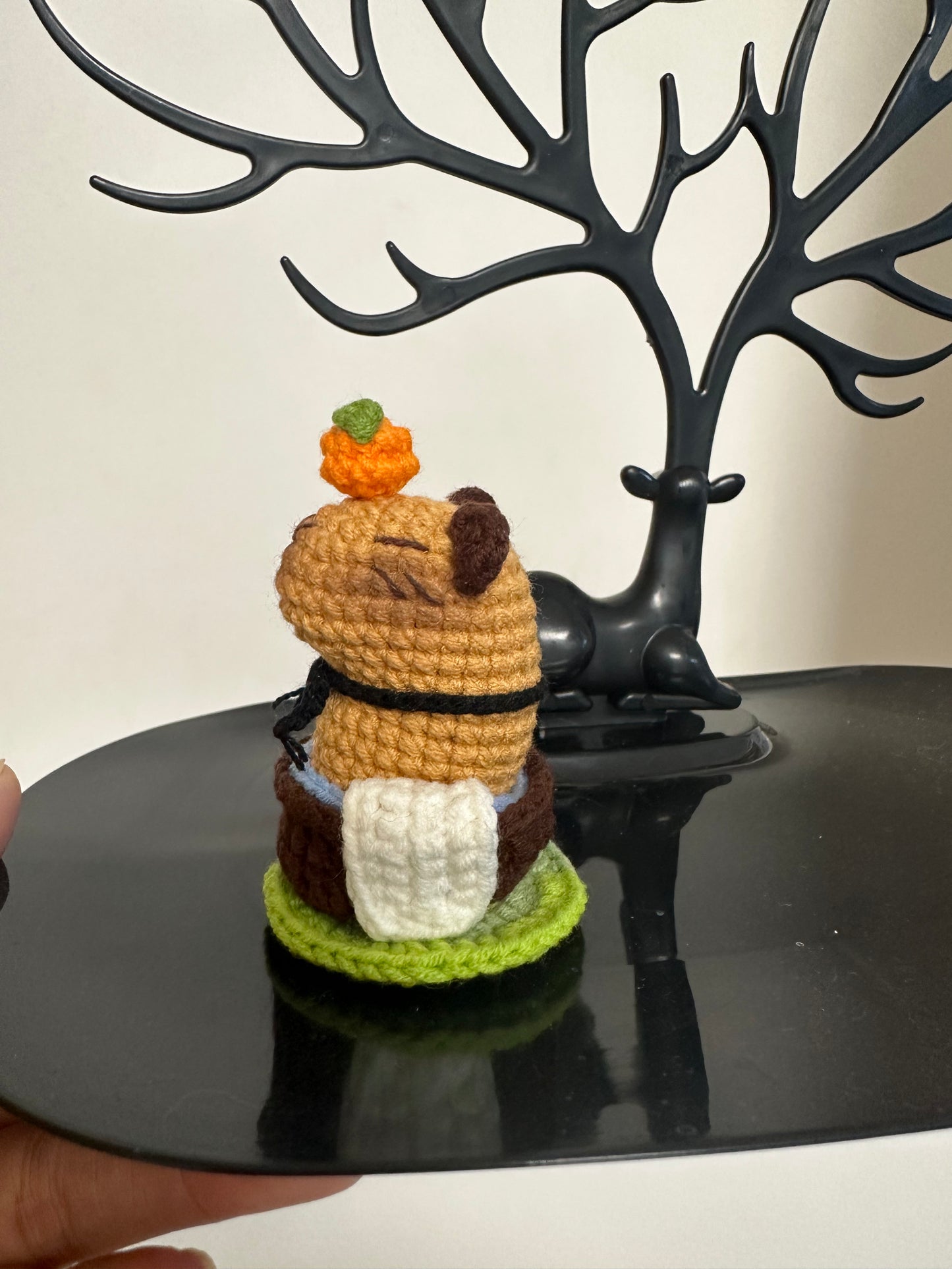 Crochet Capybara with Bathtub(6 cm/2.4 inch)