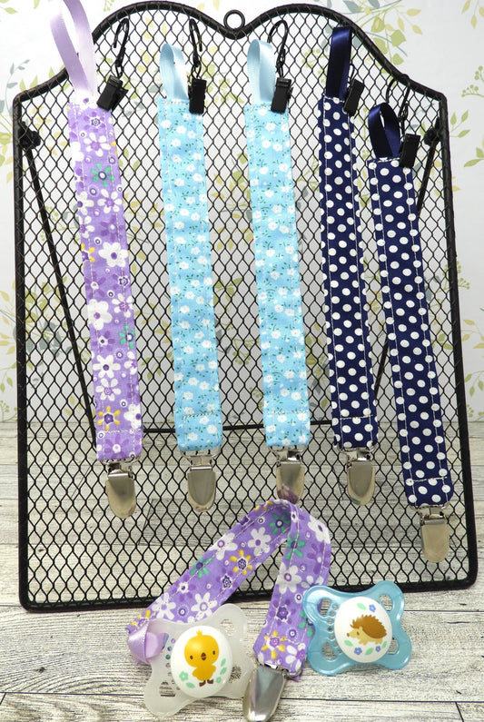 2 Piece Pacifier Clip Set