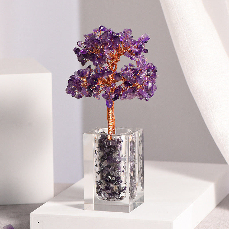 Crystal Tree with Glass Pot(Medium)/7.1 inch