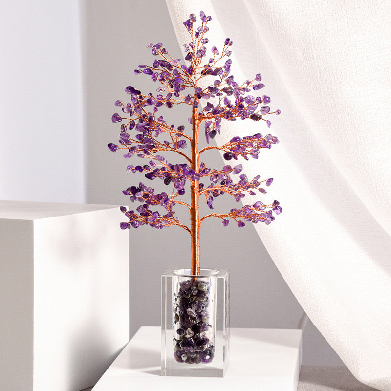 Crystal Tree with Glass Pot(Big)/11 inch