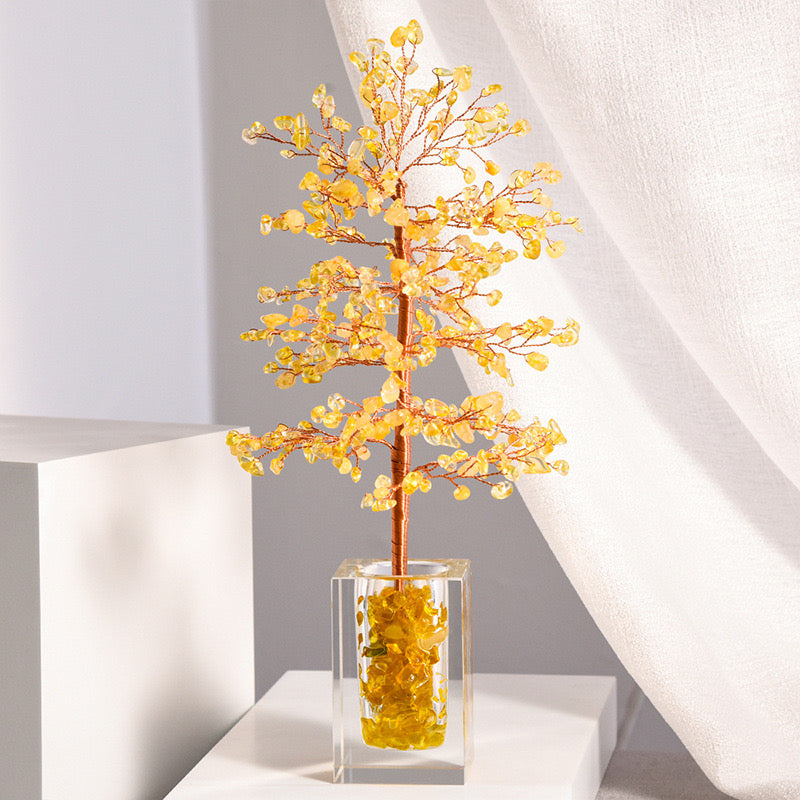 Crystal Tree with Glass Pot(Big)/11 inch