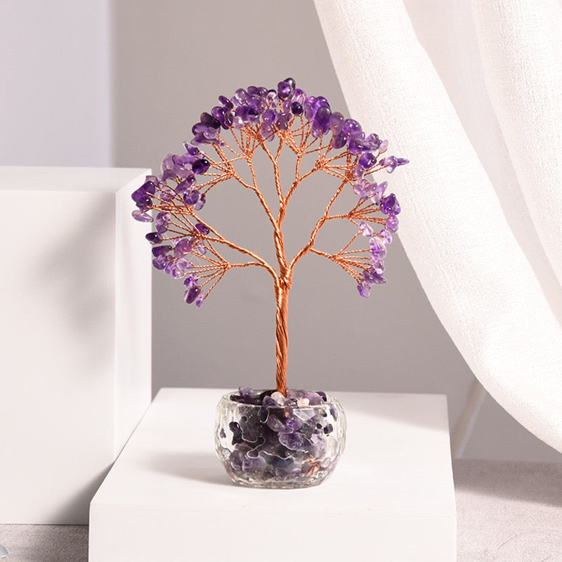 Crystal Tree with Glass Pot(Small)/5.9 inch