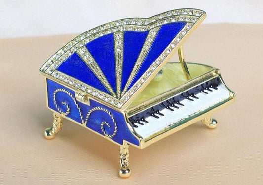 Hand Enameled Jewelry Box- Piano(6.5*6*3.5 cm/2.6*2.4*1.4 inch)