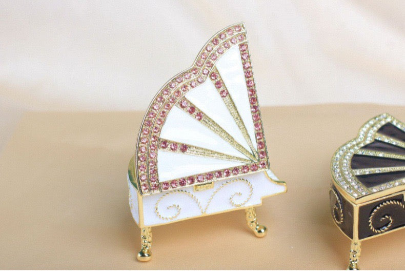 Hand Enameled Jewelry Box- Piano(6.5*6*3.5 cm/2.6*2.4*1.4 inch)