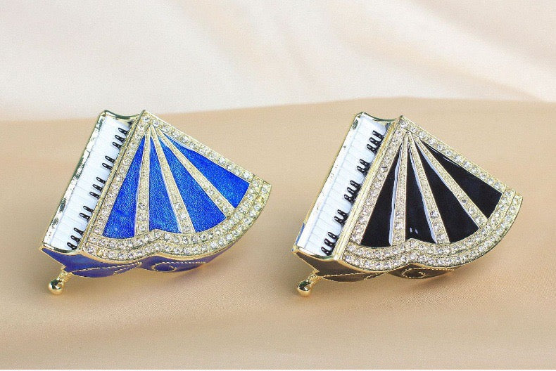 Hand Enameled Jewelry Box- Piano(6.5*6*3.5 cm/2.6*2.4*1.4 inch)