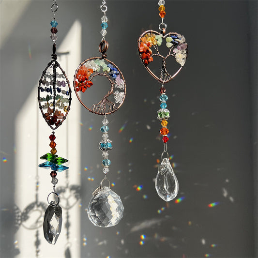 Crystal Tree Suncatcher Set of 3