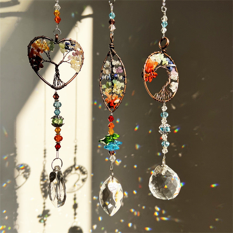 Crystal Tree Suncatcher Set of 3