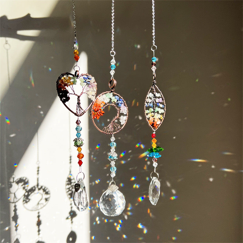 Crystal Tree Suncatcher Set of 3