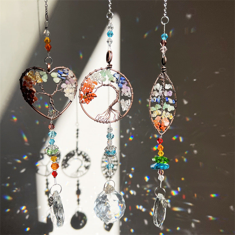 Crystal Tree Suncatcher Set of 3