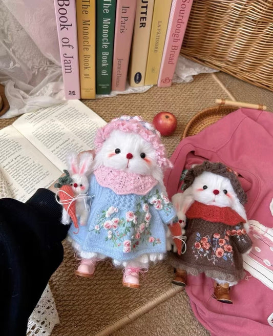 Knitted Bunny+Cloth+Hat+Bunny Toy+Carrot