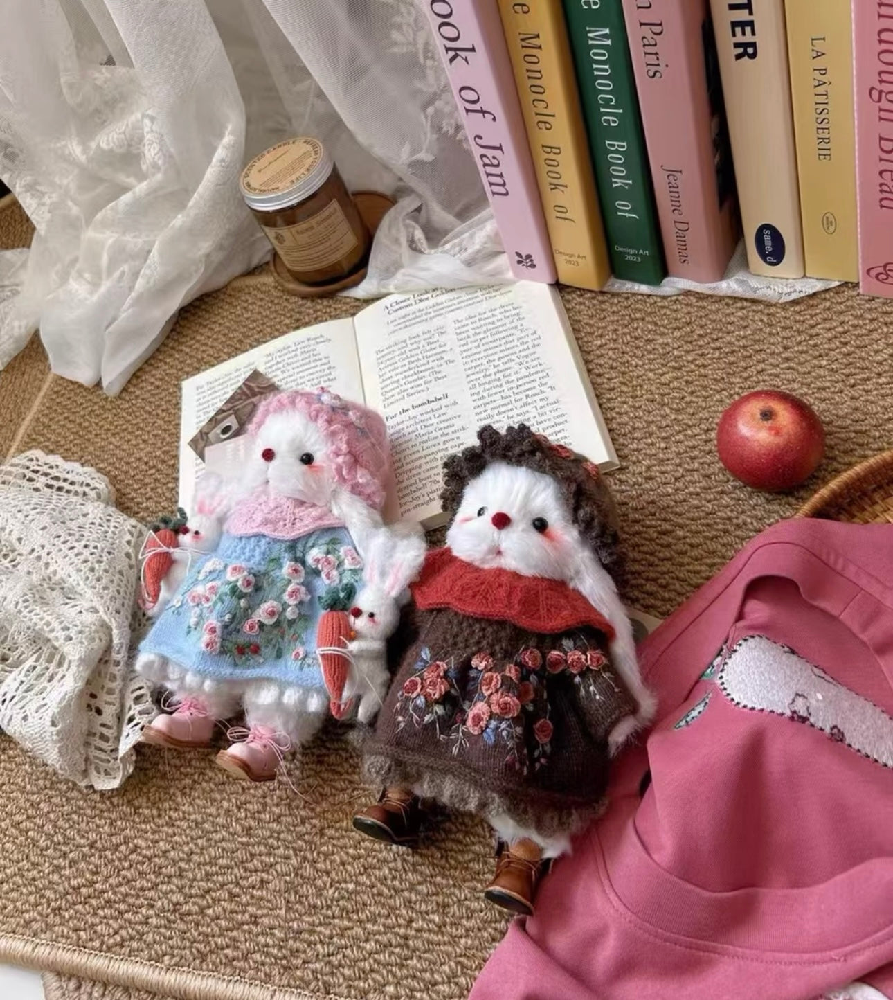 Knitted Bunny+Cloth+Hat+Bunny Toy+Carrot