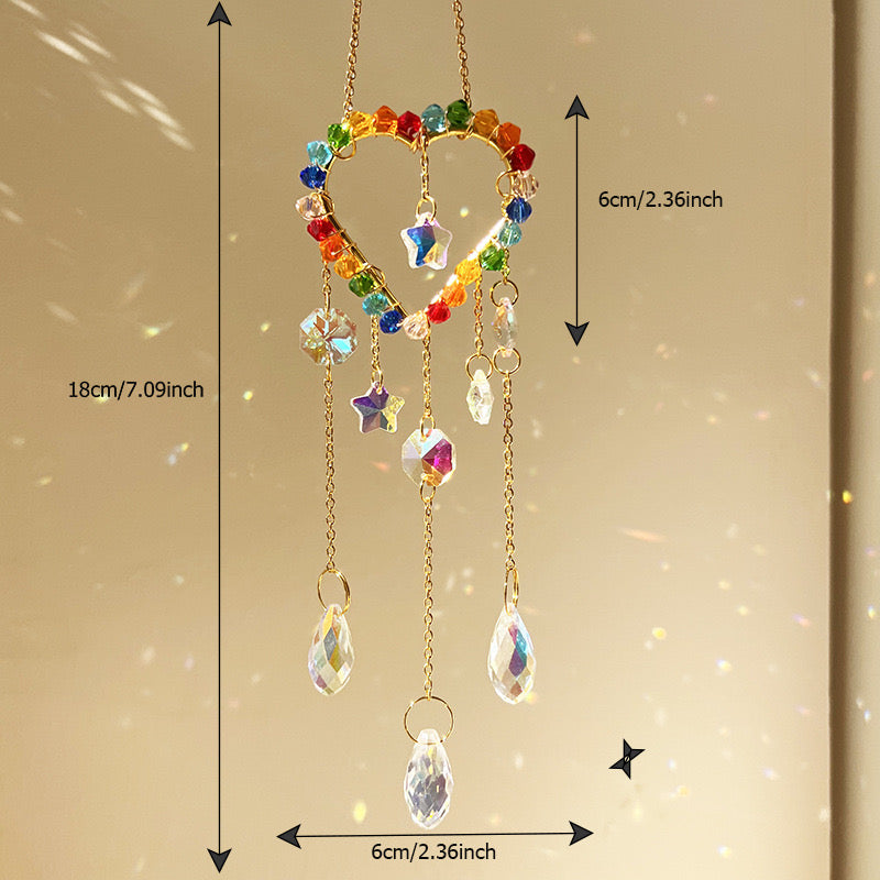 Crystal Suncatcher Set of 3(Heart+Star+Moon)