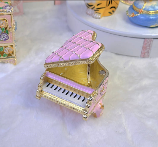 Hand Enameled Jewelry Box- Piano(9*6.5*5.5 cm/3.5*2.6*2.2 inch)