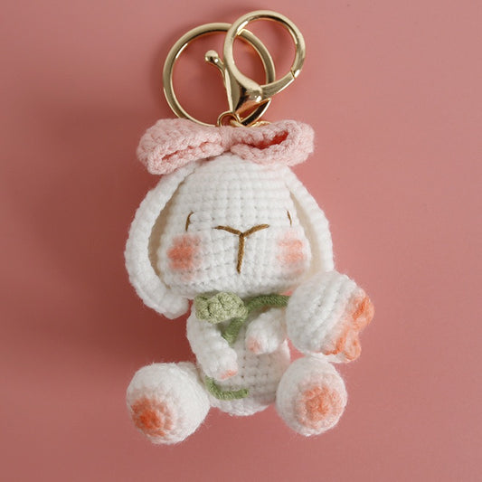 Bunny with Tulip Keychain