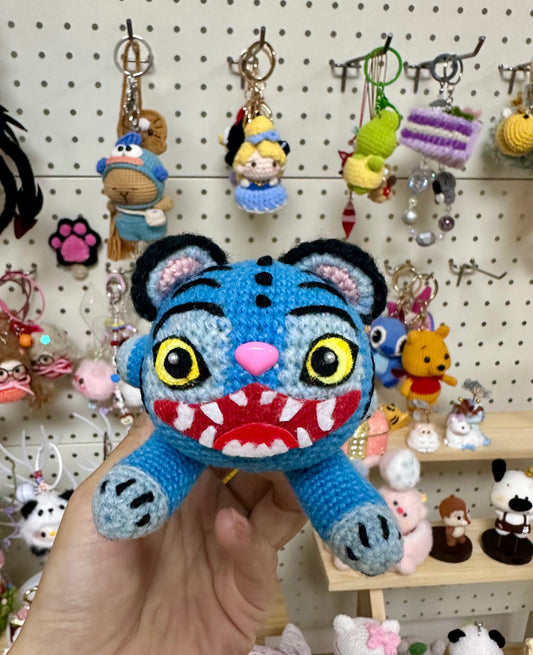Crochet Blue Tiger(16 cm/6.1 inch)