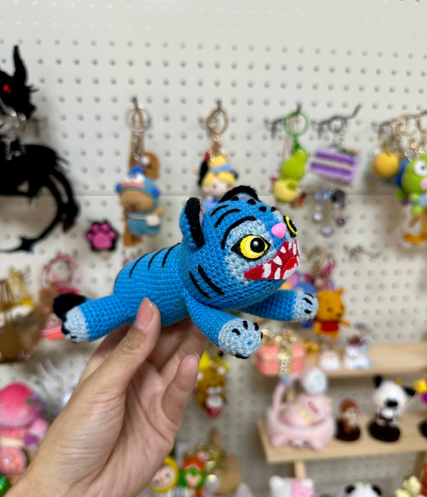 Crochet Blue Tiger(16 cm/6.1 inch)