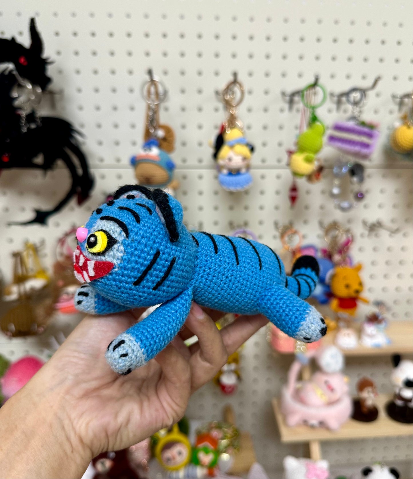 Crochet Blue Tiger(16 cm/6.1 inch)