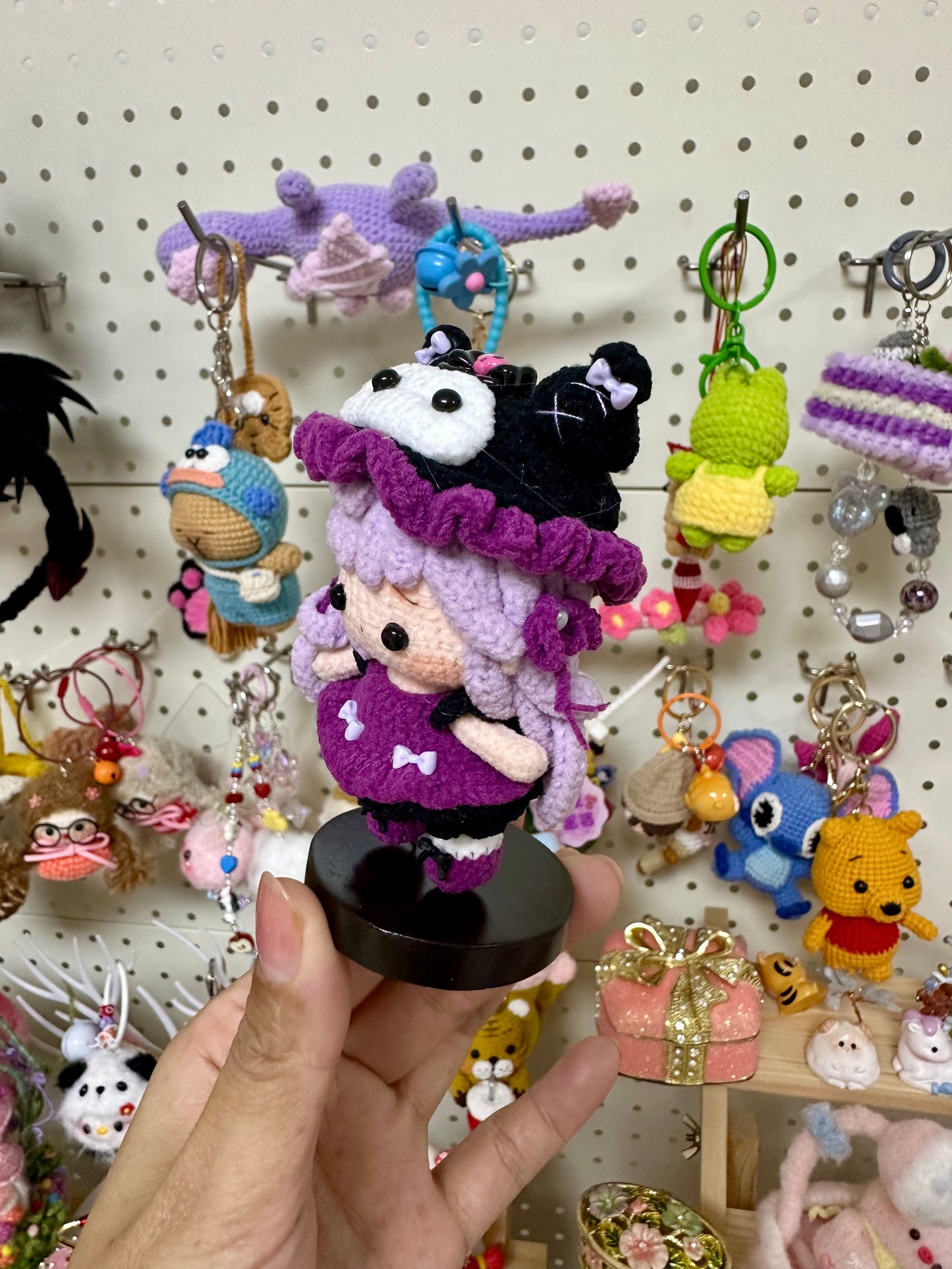 Crochet Mini Girl/Kuromi/Magnetic(7.5 cm/3 inch)
