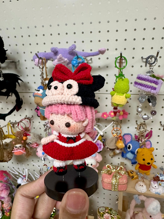 Crochet Mini Girl/Micky Mouse/Magnetic(7.5 cm/3 inch)