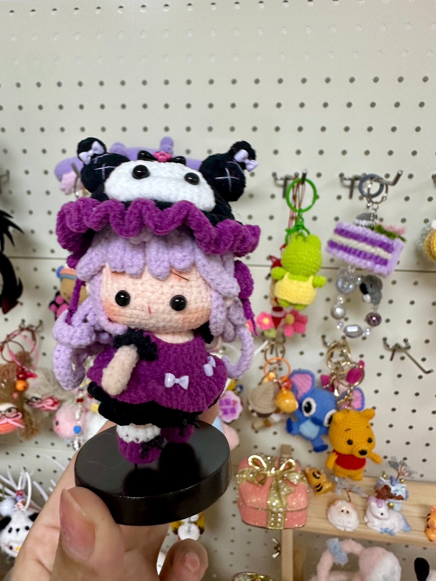 Crochet Mini Girl/Kuromi/Magnetic(7.5 cm/3 inch)
